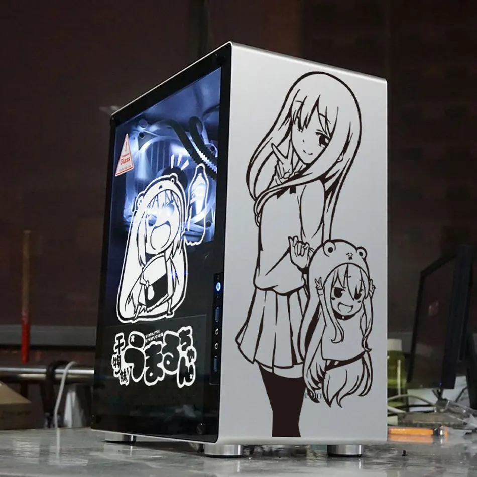 Himouto! Umaruchan Anime Stickers for PC Case,Japanese Cartoon Decor Graffiti Decals,Hollow Out Sticker Waterproof