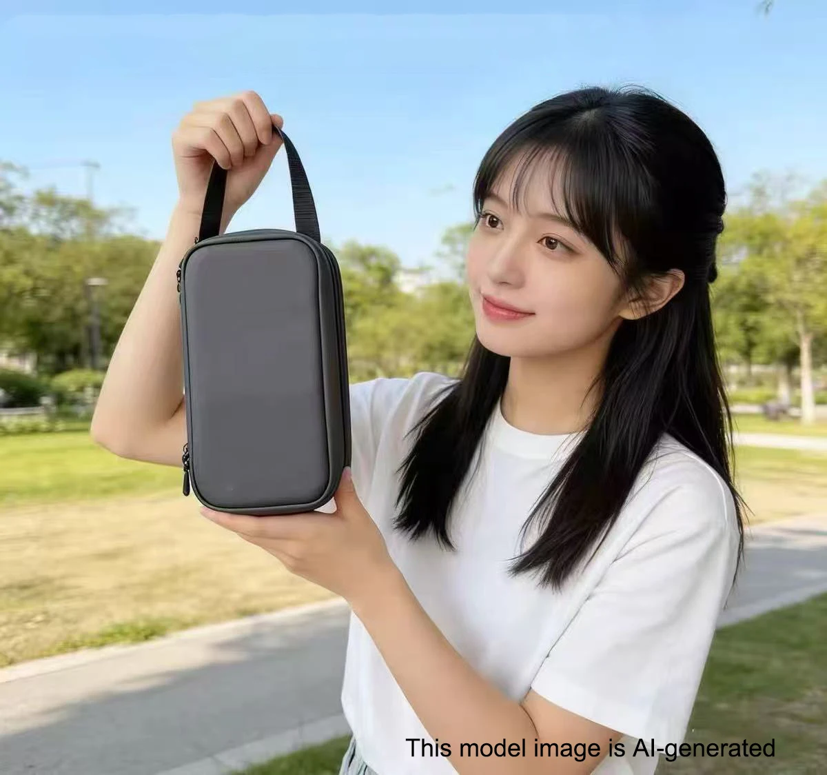 PU Storage Case for DJI Osmo 360 II Camera Shockproof Nylon Portable Bag with Compartments Shoulder Strap Clip