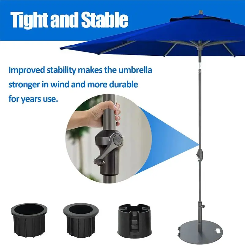 ABZF 2026 8 Pcs Umbrella Base Stand Hole Ring Plug Cover and Cap Patio Umbrella Stand Replacement Parts Stand Base Stabilizer