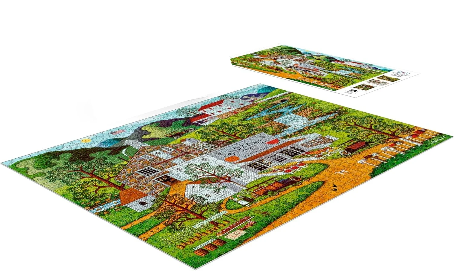 Puzzle Drewniane Krajobraz Farmy 300/500/1000 Elementów Kreatywne Puzzle Antystresowe Zabawki Podłogowe dla Dorosłych Gry Prezent Urodzinowy