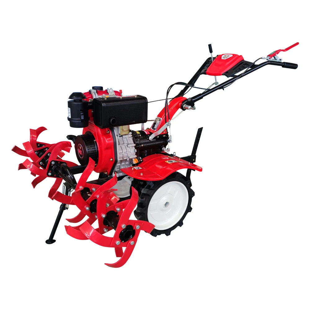 2025 최신형 다기능 소형 미니 농업용 경운기 그린 케냐 클러치 벨트 키 실린더 트레이닝 엔진 강력 ISO