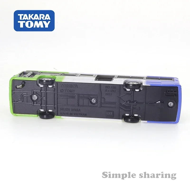 Takara Tomy Long Type Tomica No.129 Isuzu Erga Osaka City Bus Diecast Automotive Model Ornaments Cas Toys Gift Decorations