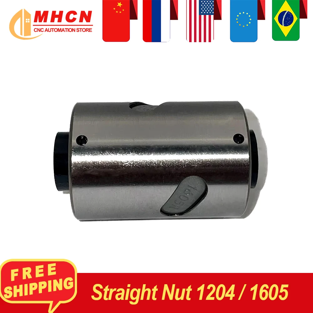 MHCN 1204 Straight Nut 1605 Straight Nut No Flange Suit for Dia 12mm 16mm Ballscrew  for CNC Router