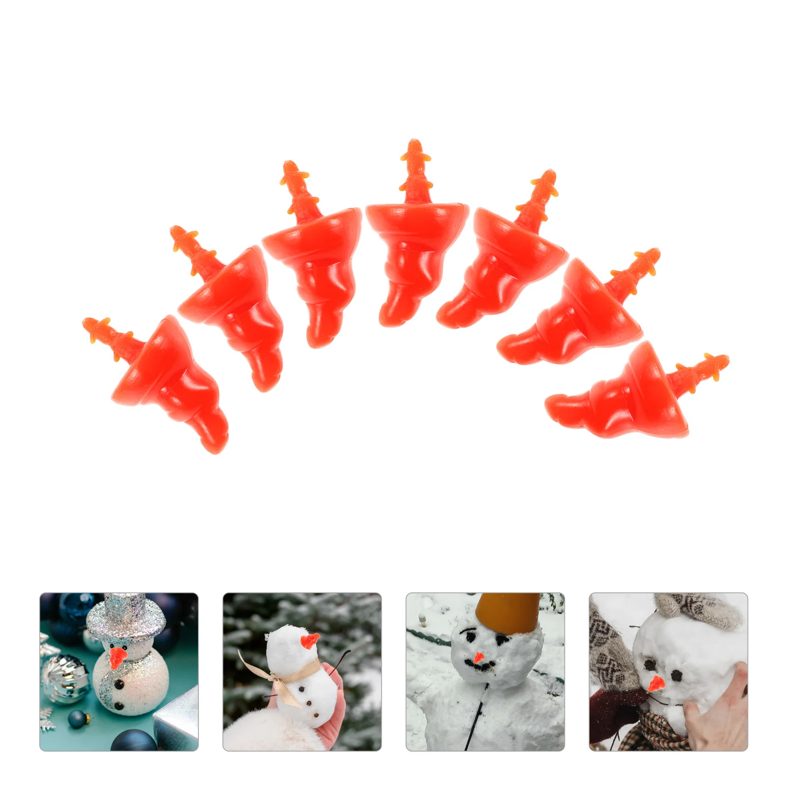 100 stuks sneeuwpop neus speelgoed decor plastic kerst knutselbenodigdheden voor kinderen volwassenen feestelijke vakantieprojecten glad