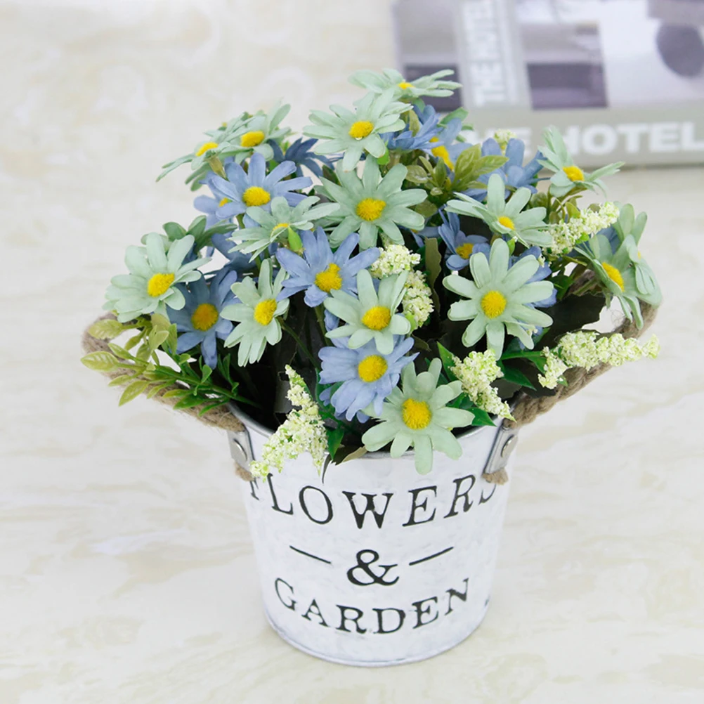 

Sprinkler Kettle Flower Arranging Machine Vintage Tin Bucket Iron Pot Small Barrel