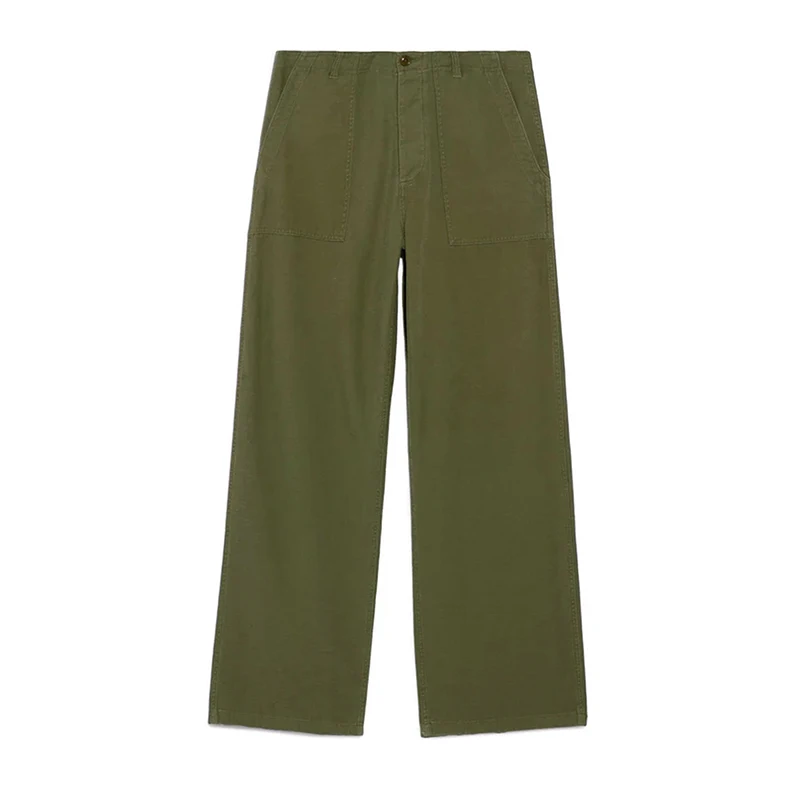 NIGO LP Men's Women's High Street Style Solid Color Loose Cotton Wide Leg Casual Workwear Pants #nigo61268