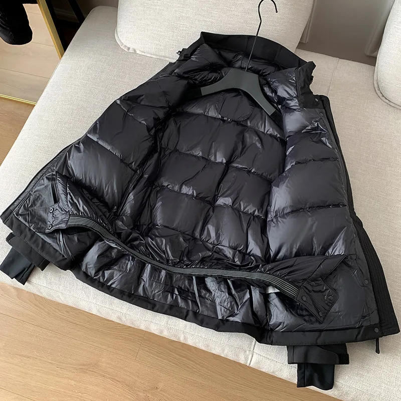 2024 Fashion Winter New Women\'s Work Clothes Down Jacket Loose Commuter Windproof Waterproof White Duck Down Jacket
