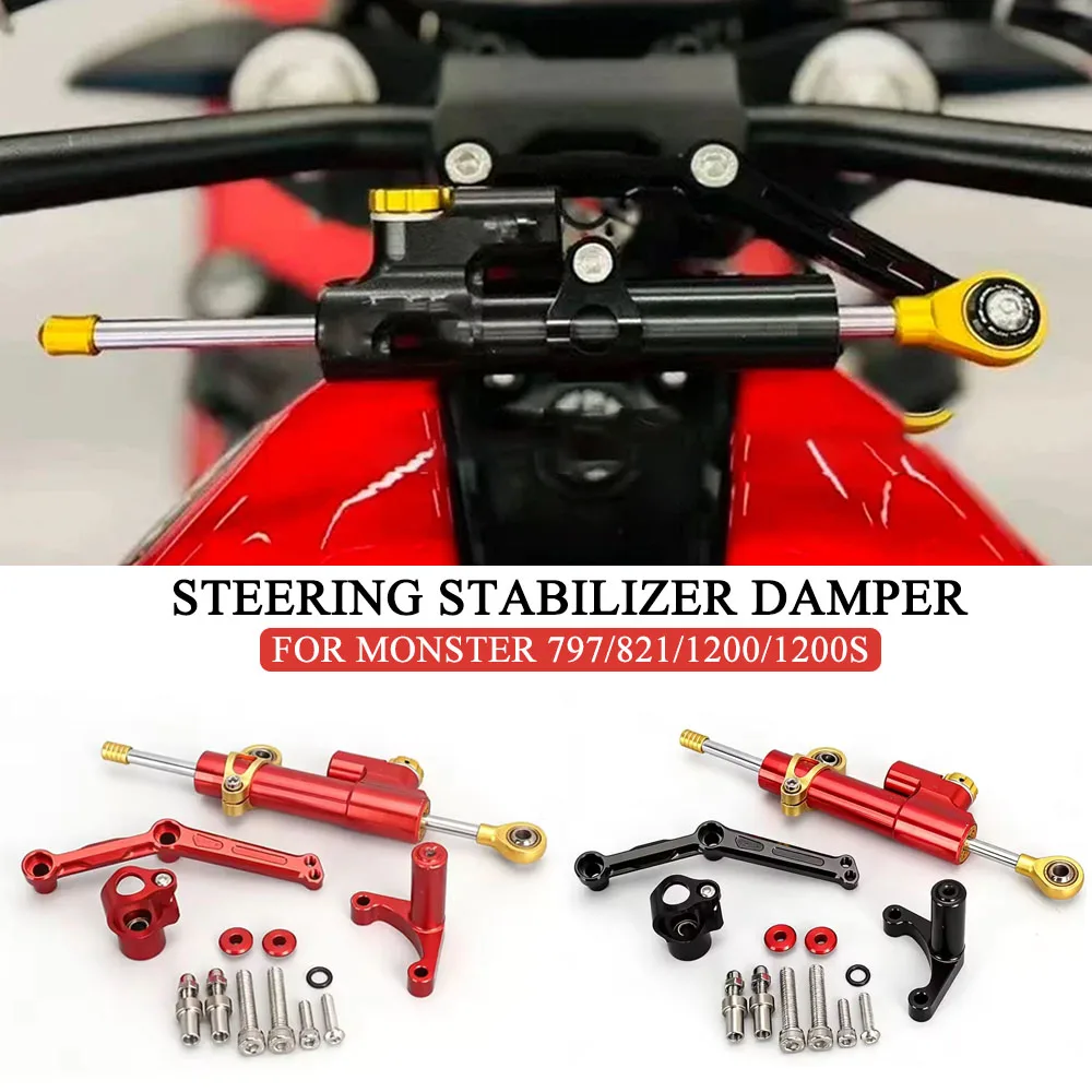 

Motorcycle Steering Stabilize Damper Bracket Mounting Kit For Ducati Monster 821 1200 1200S 2014-2021 FOR Monster 797 2017-2020