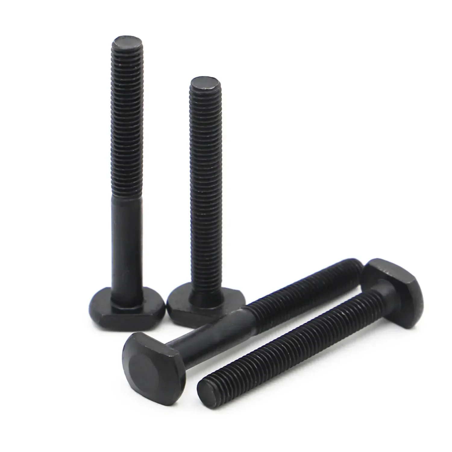 GB37 M6 M8 M10 M12 Black Carbon Steel T Shape Punch Milling Machine Screw Threaded Rod Clamping Cap Bolt T-Slot T-head Bolts