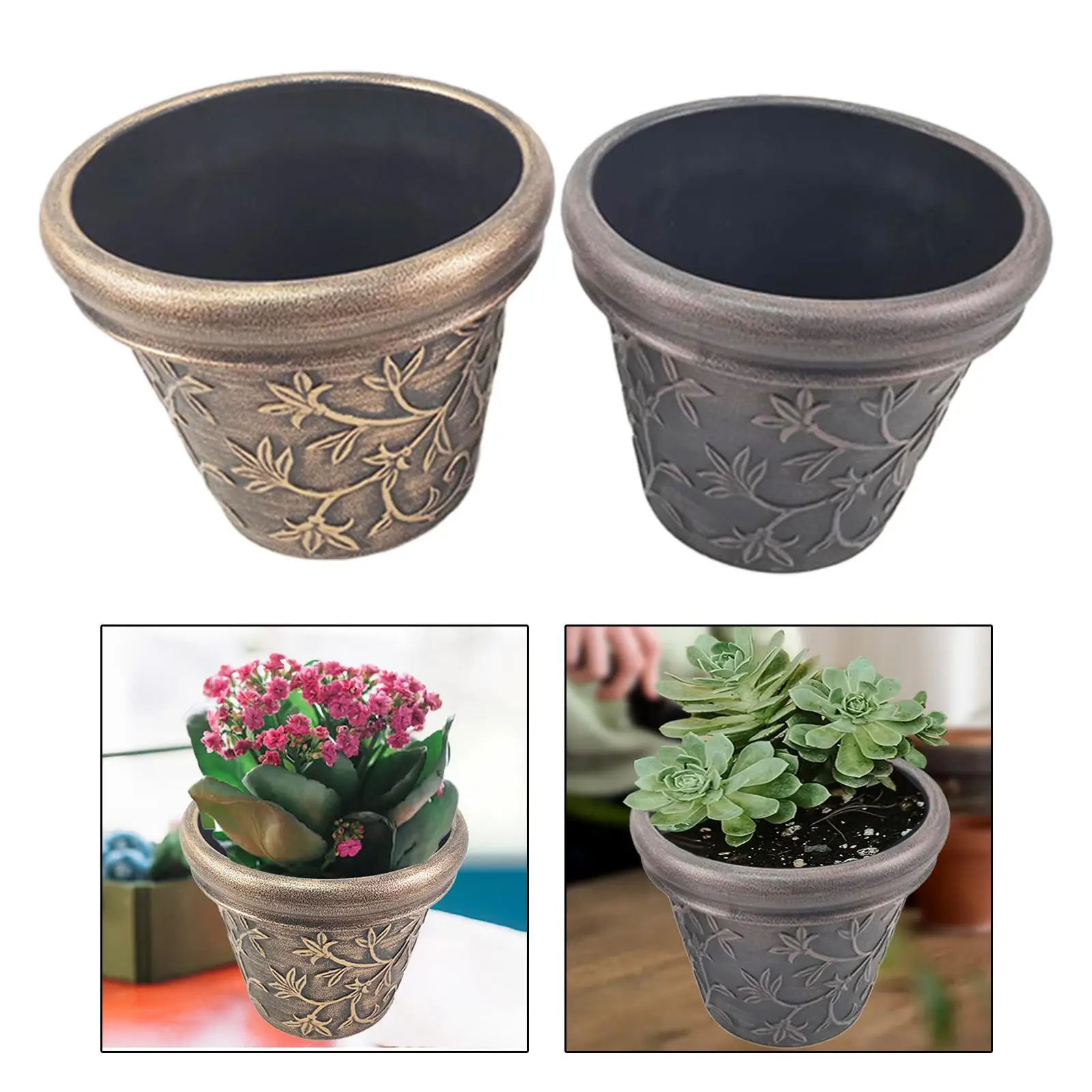 

Flower Pot Rustic Planter Antique Reusable Greek Style Plant Pot for Home Decor Office Ornaments Room Farmhouse
