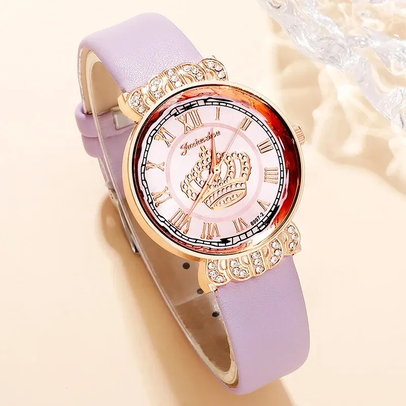 Fashion Women Watch Round Dial Classic Ladise Watches Women Simple Clock For Female Gift Jewelry Set Relogio Feminino