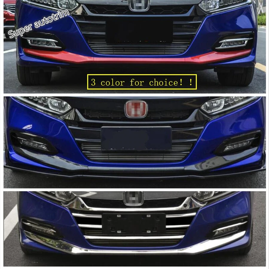 Front Bumper Below Panel Plate Protection Decoration Cover Trim For Honda Accord 10th 2018 - 2021 ABS Red Accessories Exterior