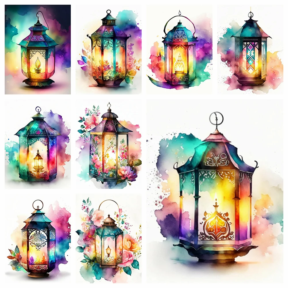 

5D DIY мультфильм фонарь круглая алмазная живопись красочные цветы алмазная вышивка мебель украшения подарки