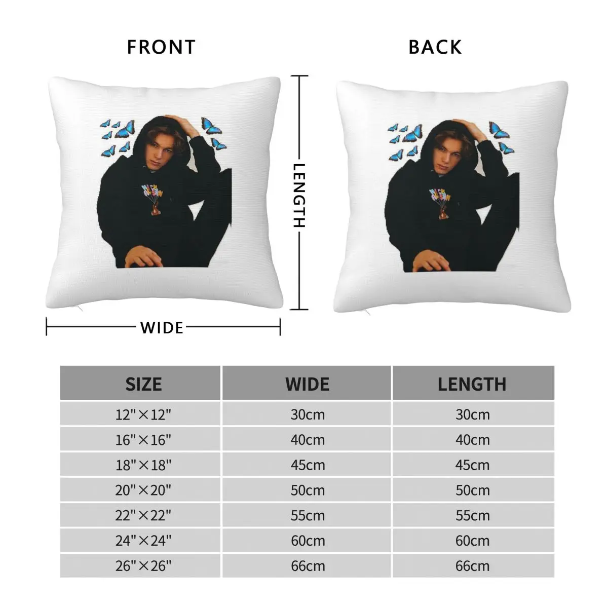 Nick Austin Internet Celebrity Square Pillowcase Polyester Linen Velvet Printed Decorative Throw Pillow Case Room Cushion Case