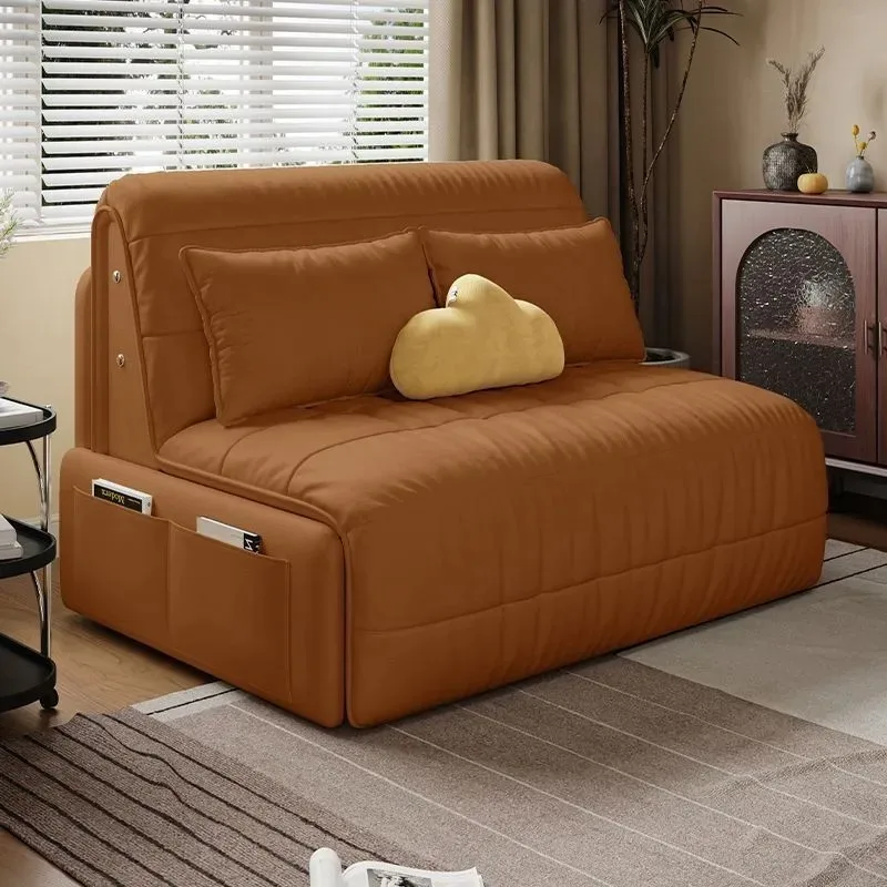 Small apartment living room study folding retractable single double bed