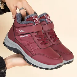 Leather Boots Women Men Shoes Waterproof Boot Man Plush Keep Warm Sneakers Man Outdoor Ankle Snow Boots Casual Shoes