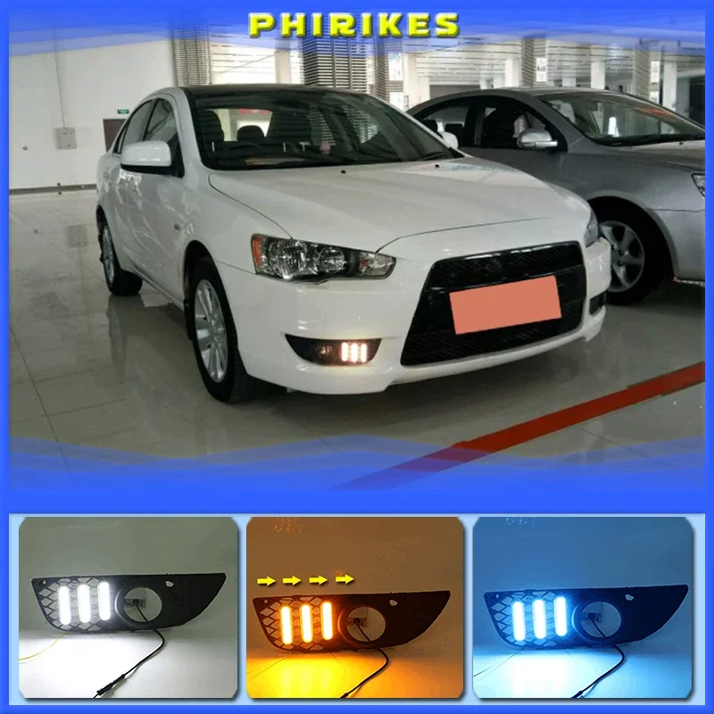 

LED DRL Daytime Running Light Fog Lamp 12V Car Running Lights for Mitsubishi Lancer EX 2009-2014