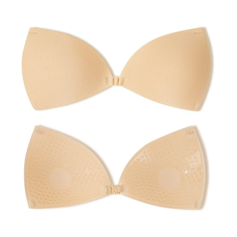 

New cross-border women's triangle cup invisible bra without underwire and seamless underwear Matching detachable shoulder strap