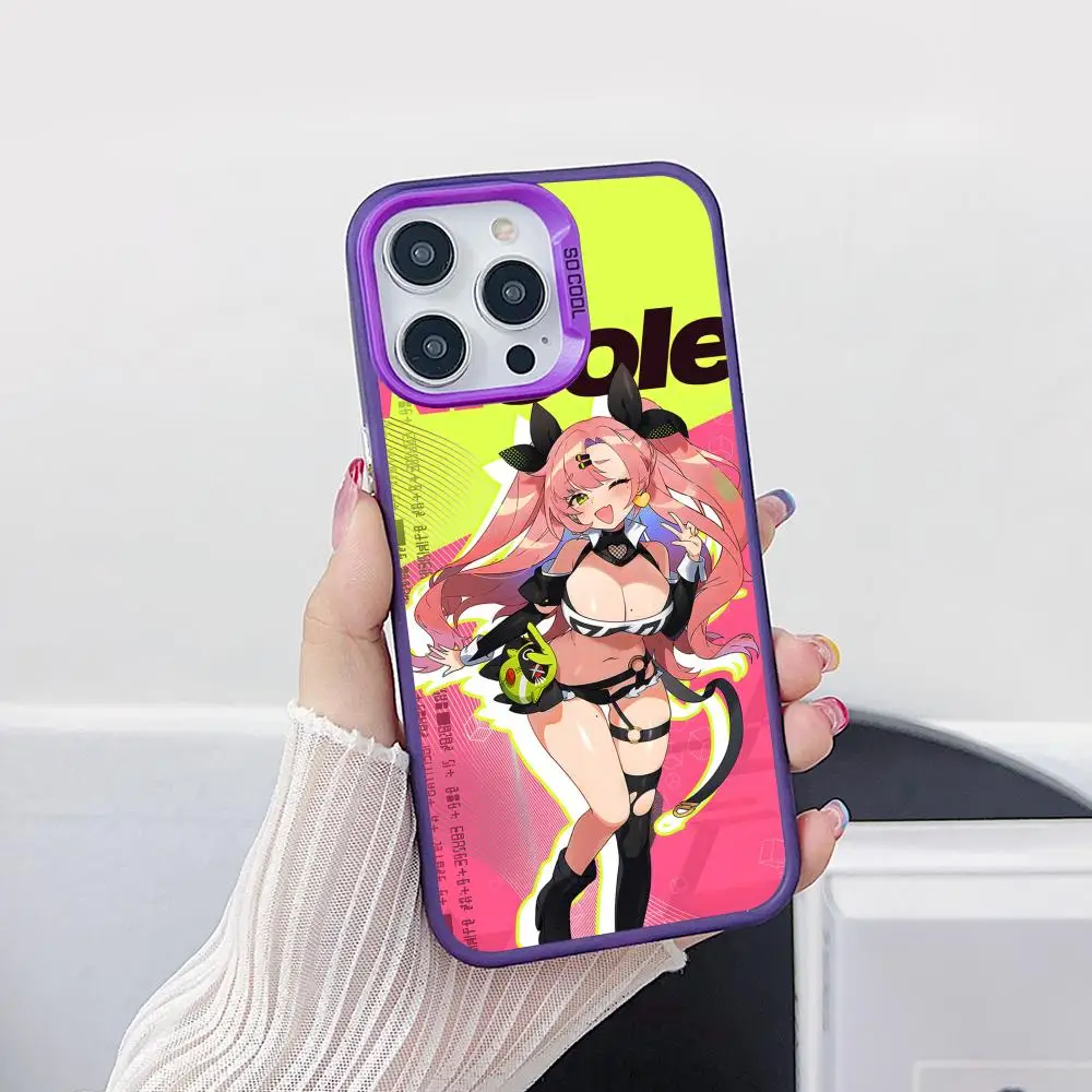 

Чехол для телефона Zenless Zone Zero Nicole для iPhone 17, 16, 15, 14, 13, 12, 11 X XR XS 8 7 Pro Max Plus, полупрозрачный фиолетовый чехол