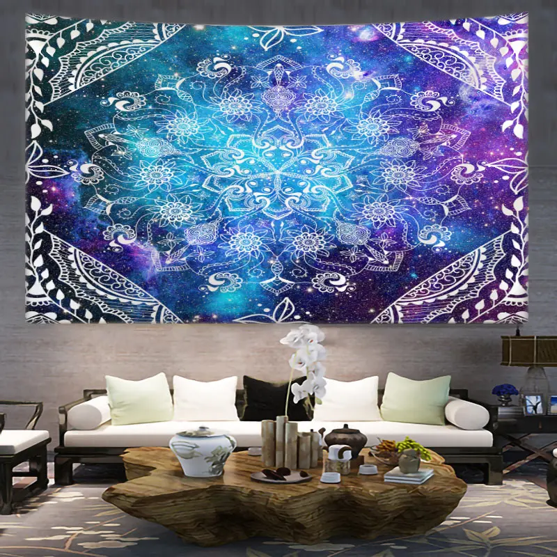 Flowers And Plants Starry Sky Home decoration Wall tapestry stump room  wall hanging Waterfall  And Treedecor vintage Bedroom