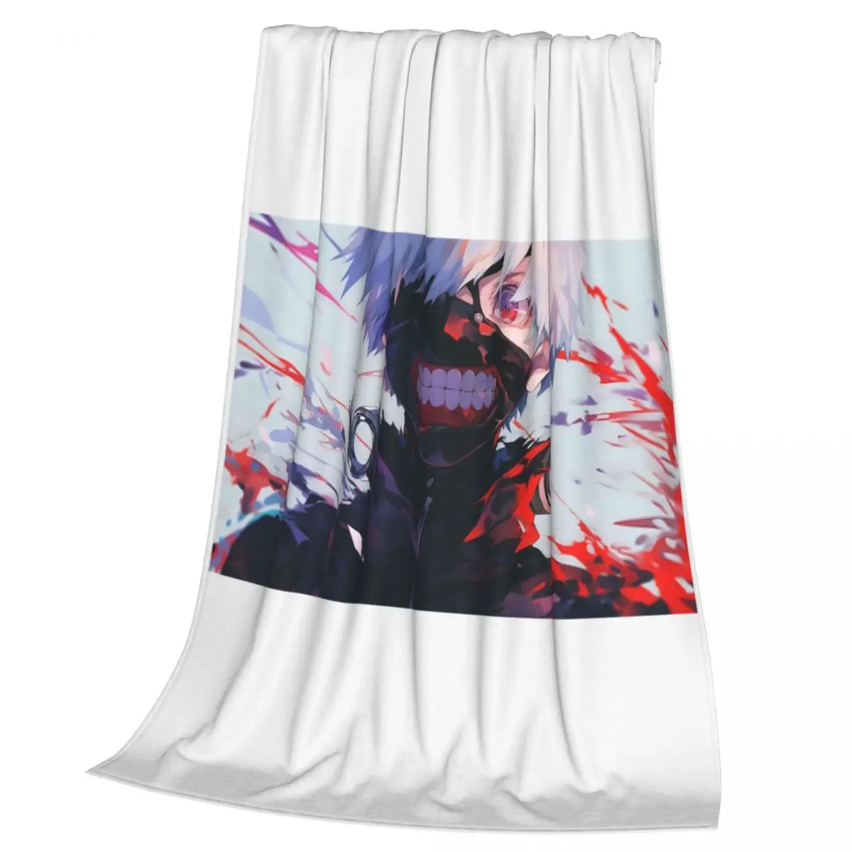 Tokyo Anime Ghoul (10) Blanket Soft Warm Flannel Throw Blanket Bedding for Bed Living room Picnic Travel Home Couch