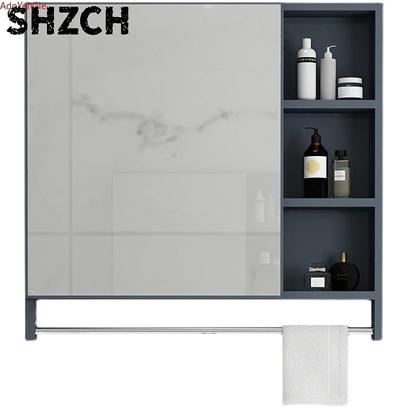 Wall Cabinet with Mirror for Bathroom Medicine Storage Shelf Space Saver Luxury Hotel Furniture