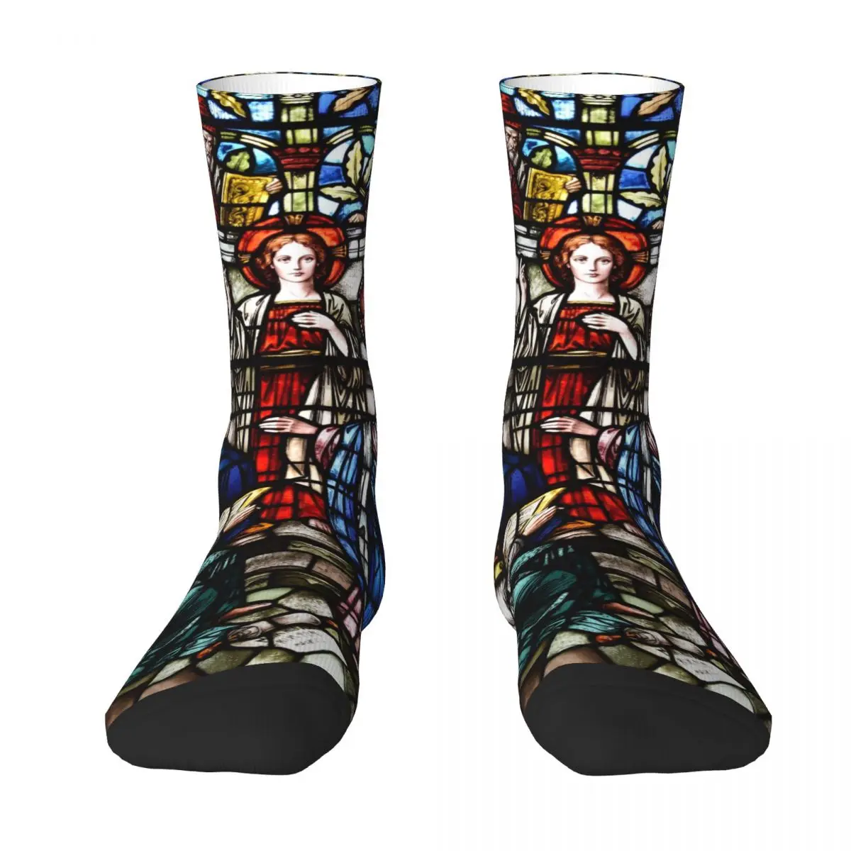 Erwachsene Männer Socken Fenster Darstellung Strümpfe Winter Gothic Qualität Socken Grafik Laufen Sport Rutschfeste Socken