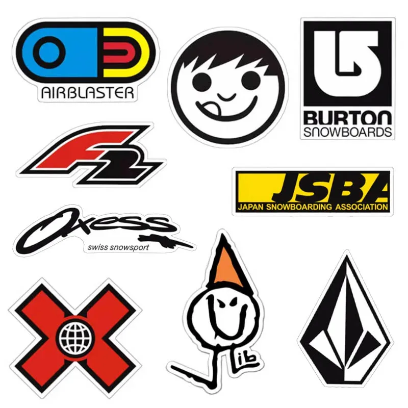 

Extreme Sports Outdoor Skiing Stickers Brand Logo Decals Waterproof Matte Pegatinas for Luggage Laptop Skateboard Guitar Toolbox