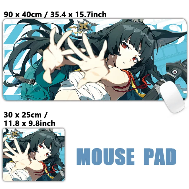 Tapis De Souris Gaming Zenless Zone Zero – Design 3D Anime Girl Hoshimi Miya, Repose-Poignet En Gel | 260x210mm, Anti-Dérapant