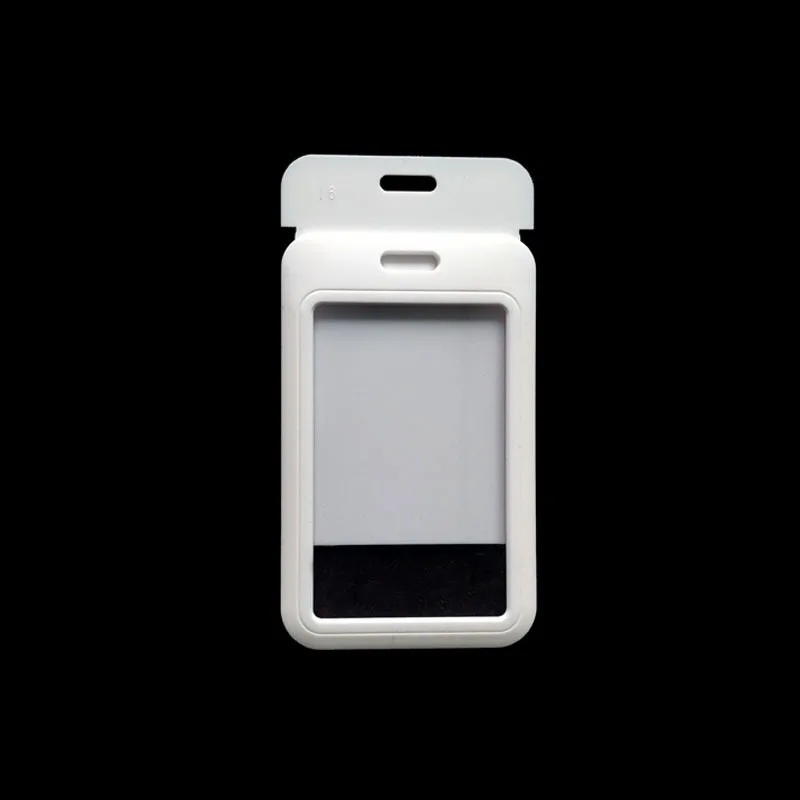 1pc Easy Push Slide Back Case Working Permit Case Sleeve ABS Plastic ID Tag Badge Holder Pass Work Card Cover Holder