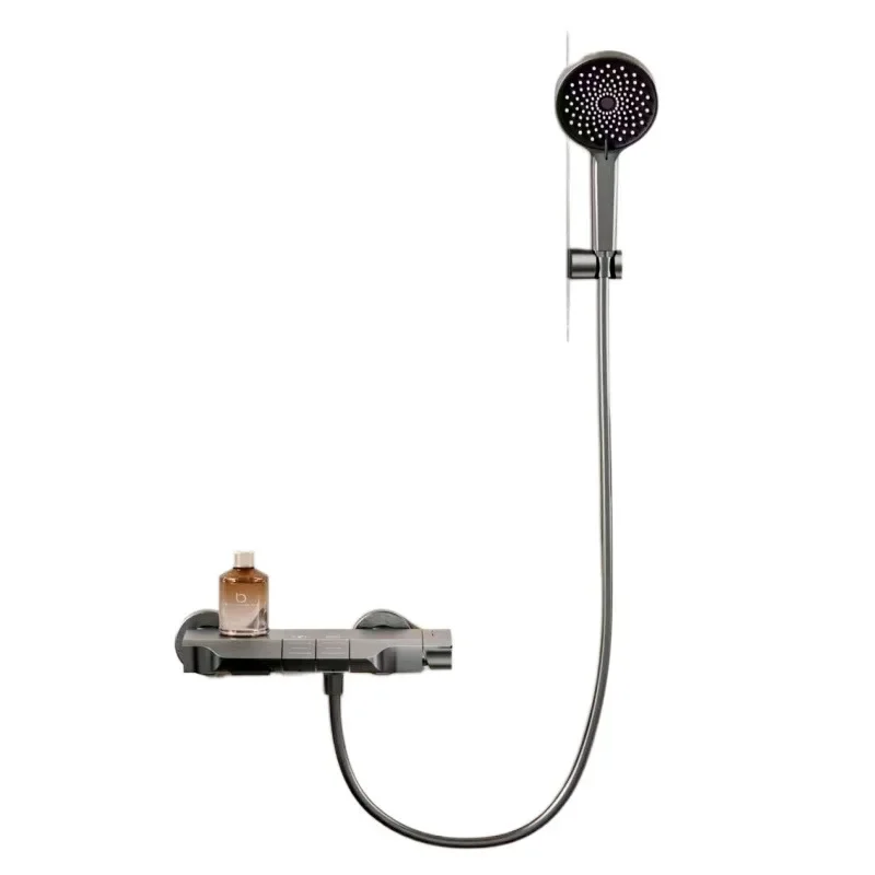 

Отличный гостиничный/бытовой простой серо-белый душевой набор с регулировкой давления и постоянной температурой, раздельный, для туалета/ванной комнаты, душевой смеситель