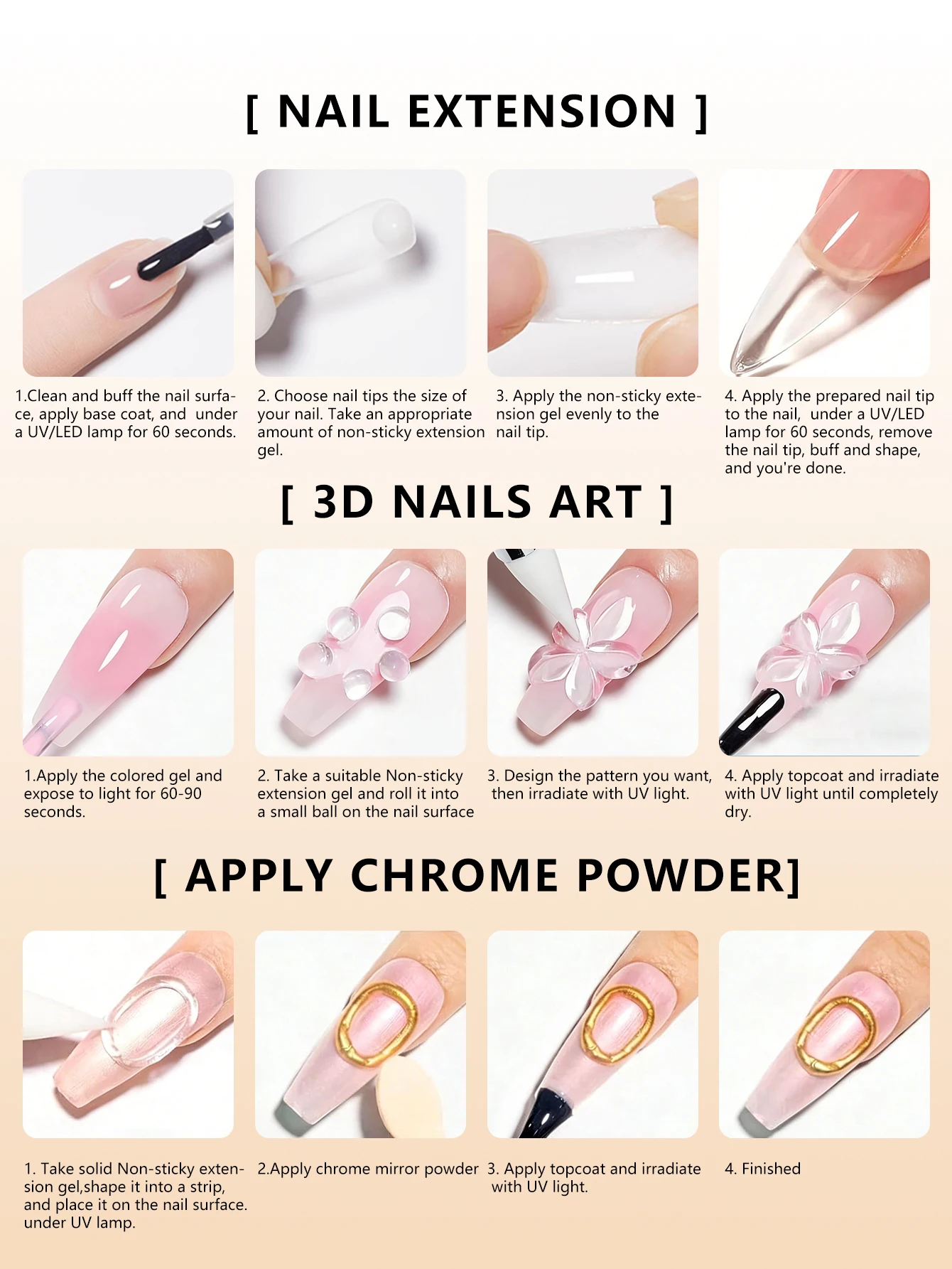 XEIJAYI 1 Stück 15g Transparentes Festes Verlängerungsgel, geeignet für Nägel, Nagelverlängerungen, harte Nägel, Nagelkunst-Funktionsgel für Frauen – Detail 9