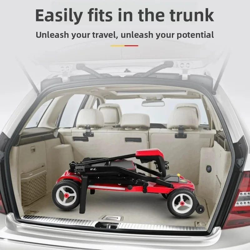 F4 the elderly power scooter household disabled light foldable battery four-wheeler