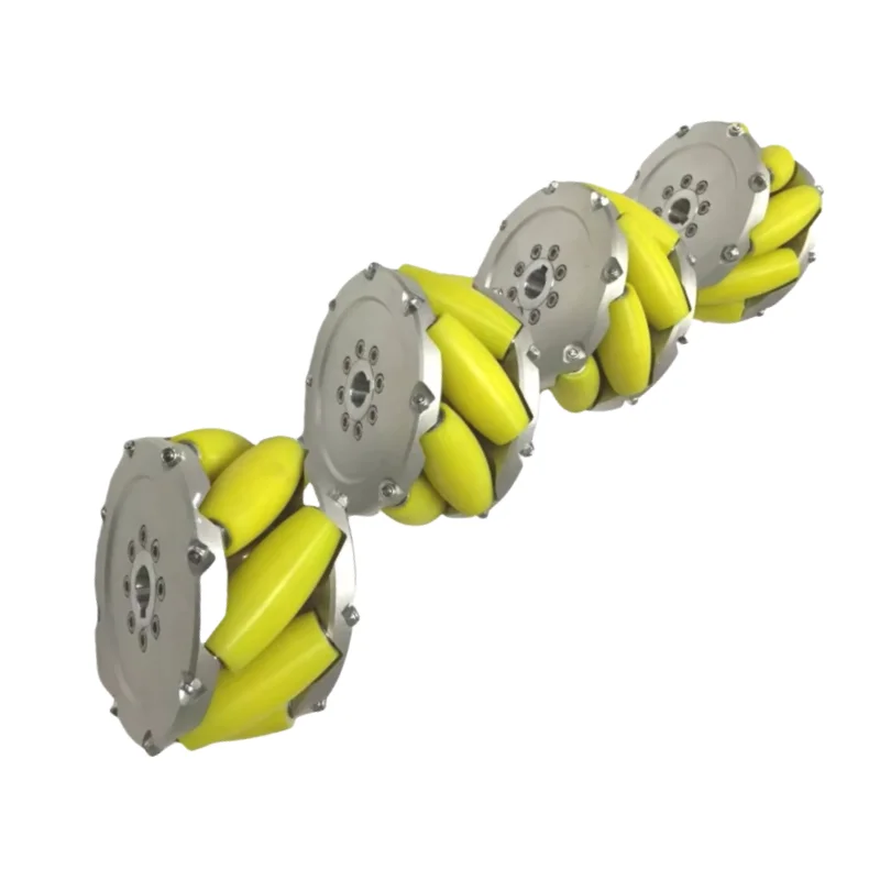 

5Inch 127mm Heavy Duty Mecanum Wheels Industrial AGV Omni Wheel 200KG Load Capacity Set of 4 Aluminum Alloy PU Rollers NM127A