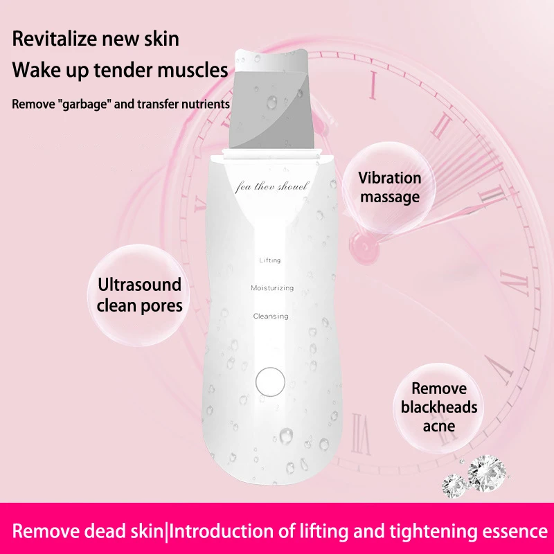 Elektryczny masaż twarzy Peeling do skóry Cleaner Ion Acne Blackhead Remover Peeling Shovel Cleaner Masażer twarzy Pielęgnacja skóry