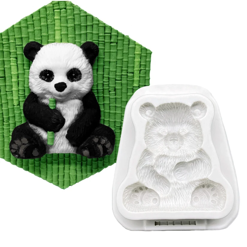 Panda Bamboo Silicone Mold Sugarcraft Chocolate Cupcake Baking Mold Fondant Cake Decorating Tools