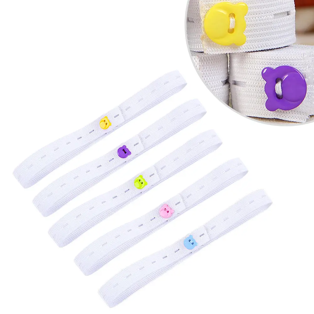 20Pcs Infant Diaper Tape Premium Soft Polyester Comfortable Buckle Fastening Belt Adjustable Elastic Diaper Strips for Baby Skin