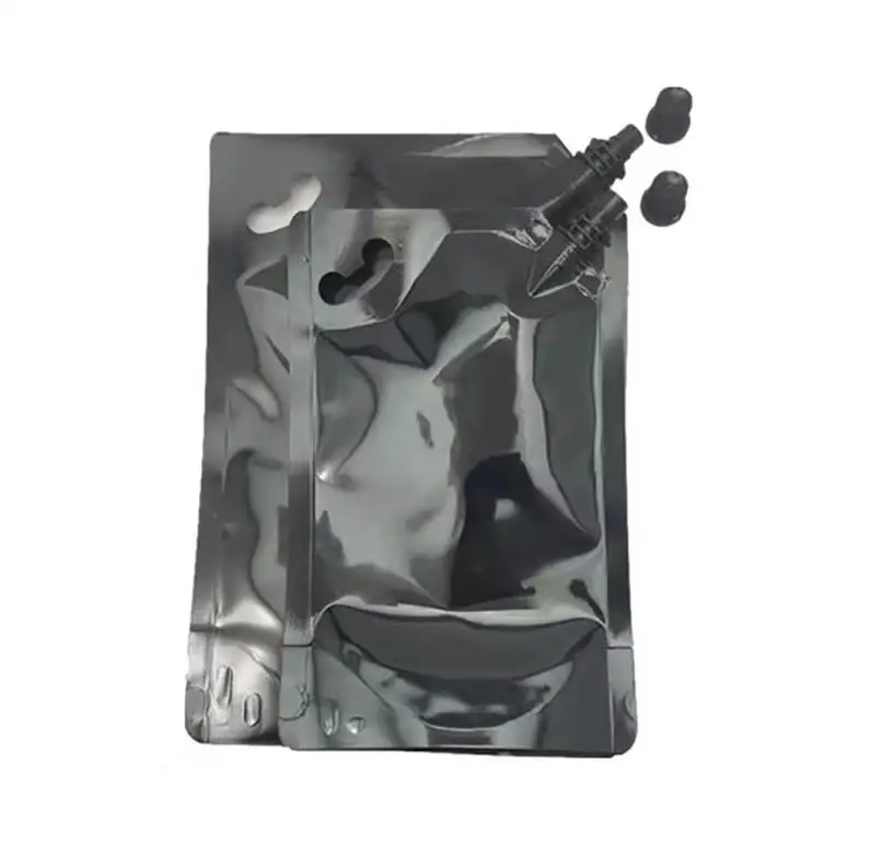 200Pcs 500ml/1000ml Black Nozzle Bag Suction Drink Stand up bag Juice Tea jelly Liquid nozzle packet Bags Wholesale ni154