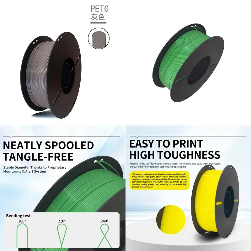 2026Hot Factory Direct Supply New 1kg Spool High-Speed 1.75mm PETG Filament High Precision Low Shrinkage Semi Automatic