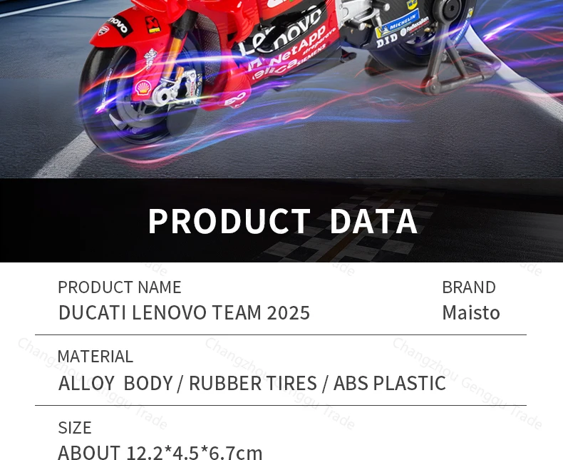Maisto 1:18 2025 Ducati Lenovo Team Marc Marquez Racing Moto GP Repsol Team Druckguss-Fahrzeuge Sammlerstück Motorrad-Modell Spielzeug – Detail 2