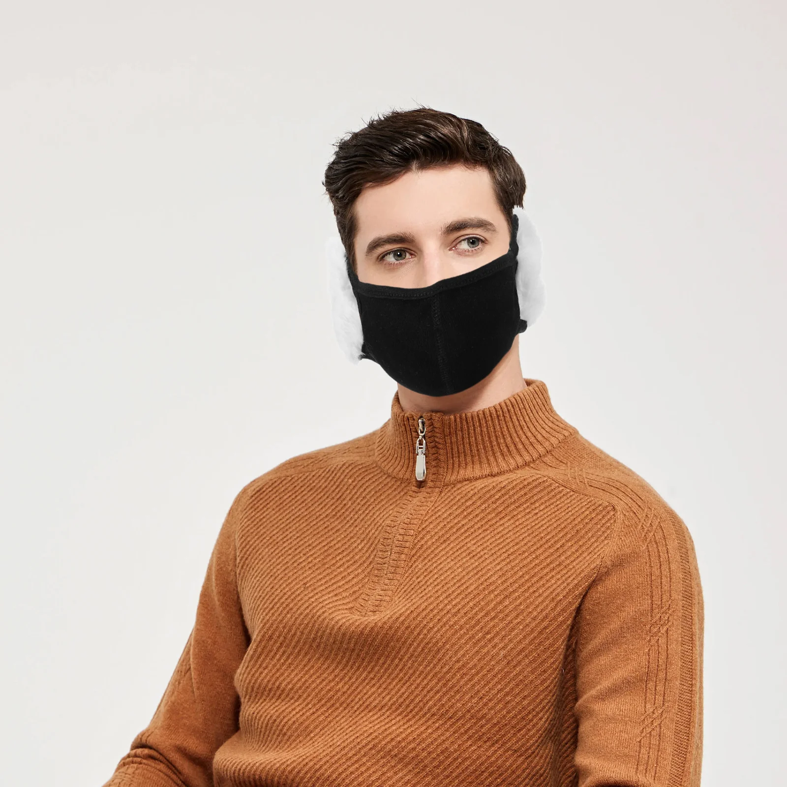 

Unisex Winter Warm Breathable Cotton Mask Windproof Half Face Ear Covers Outdoor Cycling Skiing Cold Weather Football Ski Mask