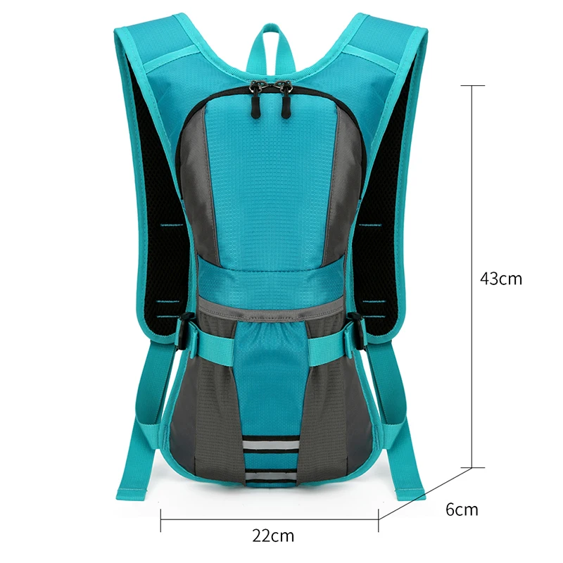حقيبة ظهر توبوشين للترطيب للمشي لمسافات طويلة وركوب الدراجات والجري وحقيبة ظهر شبكية قابلة للتنفس وشريط عاكس للسلامة في المشي في الشوارع الليلية
