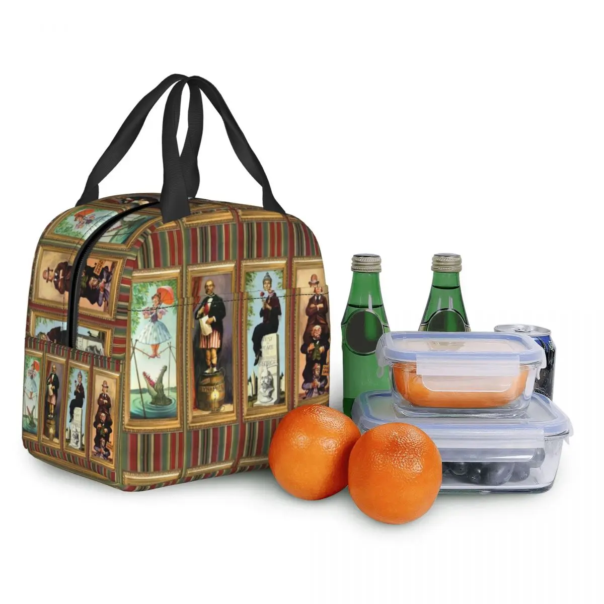 Haunted Mansion Stretching Lunch Bag for School Work Picnic Leakproof Insulated Thermal Cooler Lunch Box Women Kids Food Bags