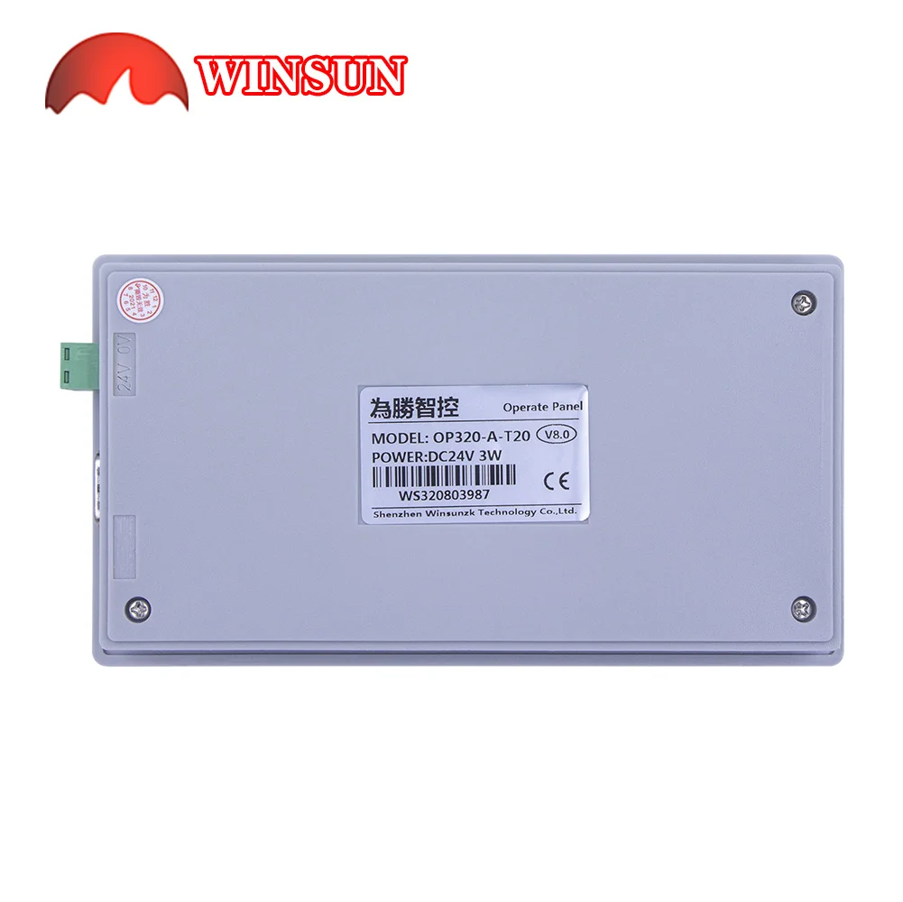 PLC Text Display 3.7inch 192*64px OP320-A V8.0 OP320-A-s with RTC MD204L RS232 422 485 communication with DB9 Download cable