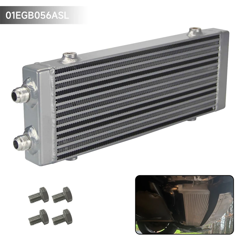 

Universal Medium Bar and Plate Dual Pass Oil Cooler Core:14"x5.5"x1.58" Black/Silver 1PCS