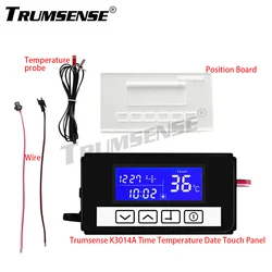 K3014A LED Mirror Switch Touch Switch with Time and Temperature Display System On Mirror for Bathroom Cabinet Cupboard Sideboard