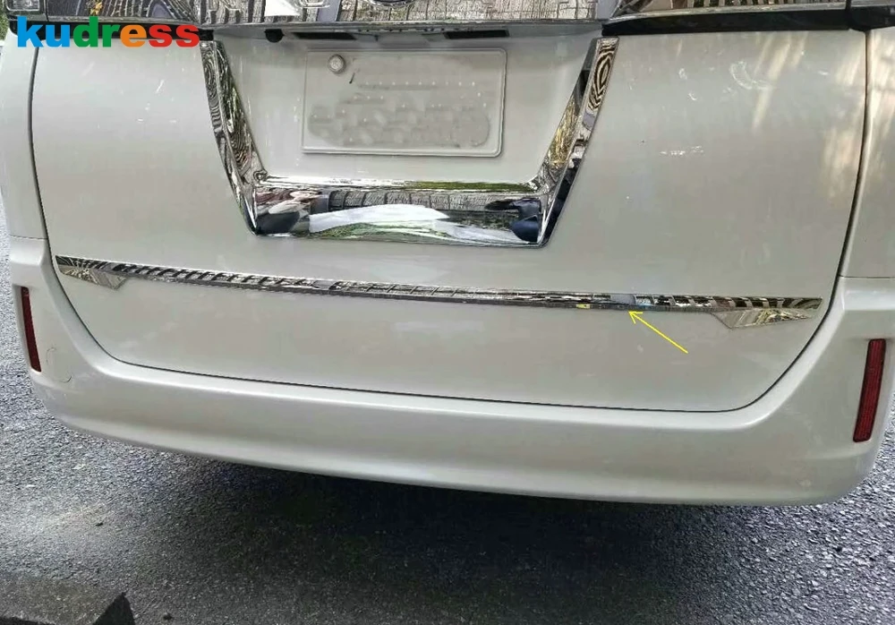 Rear Trunk Lid Cover Trim For Toyota Voxy Noah 80 2017 2018 ABS Chrome Car Tailgate Door License Plate Molding Strip Accessories