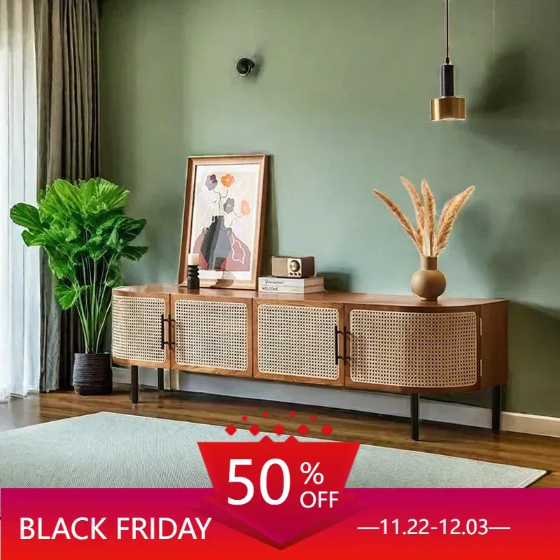 Display Cabinet Wooden Tv Living Room Console Table Floating Unit Organizer Furniture Stand Movable Modern Luxury Portable Salon