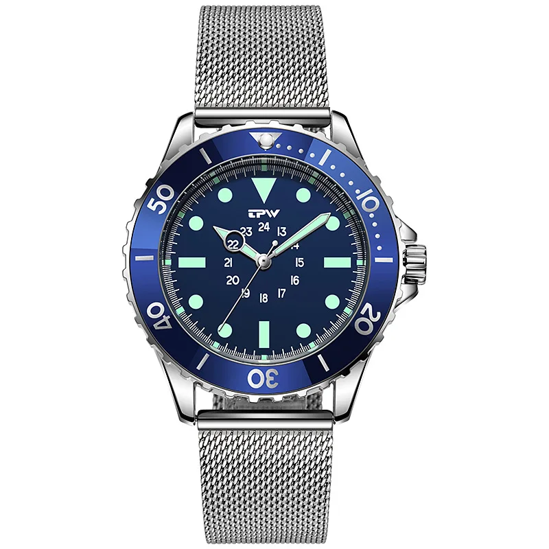 Men's Multi‑Function Business Quartz Wristwatch Luminous Waterproof Men Watch Silicone Nylon Steel Strap Student Male Wrist Gift
