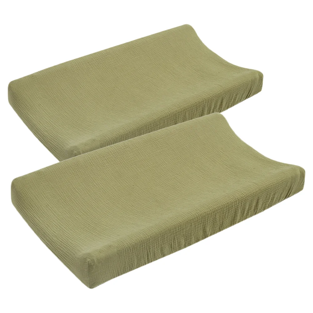 2 قطعة غطاء وسادة تغيير الموسلين لينة تنفس المجهزة الحضانة حفاضات تغيير غطاء الطاولة قابل للغسل بنين بنات #6